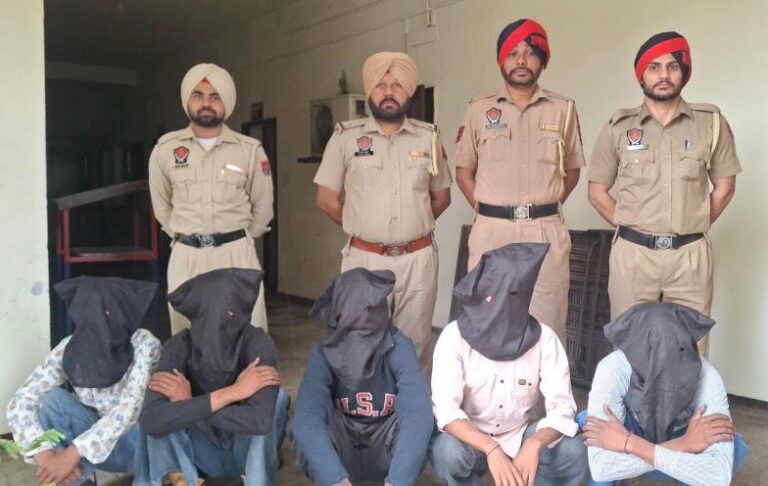 Major Incident Averted: Kotkapura Police Uncover Gang of Robbers Armed with Sharp-Edged Weapons, -Were planning a robbery at the New Grain Market,